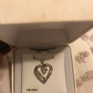 1/4 Ct. Diamond Heart Shaped Necklace